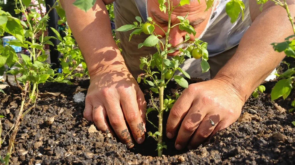 Il enfonce ses plants de tomates jusqu'au cou dans la terre : ce qui pousse sous la terre explique tout le goût