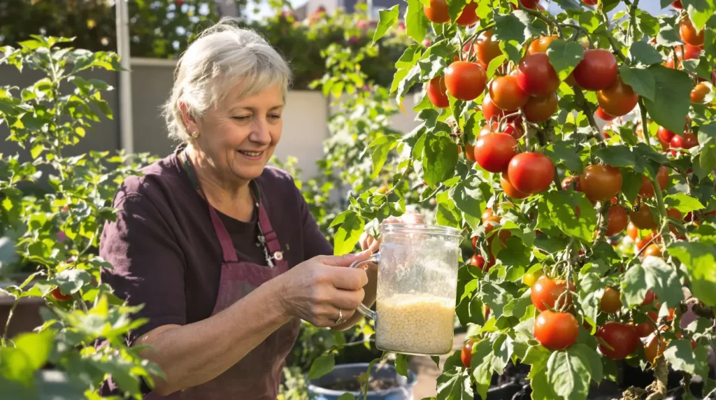 Tomates plus grosses et beaucoup plus savoureuses : ajoutez simplement 3 cuillères de ce produit à l’eau