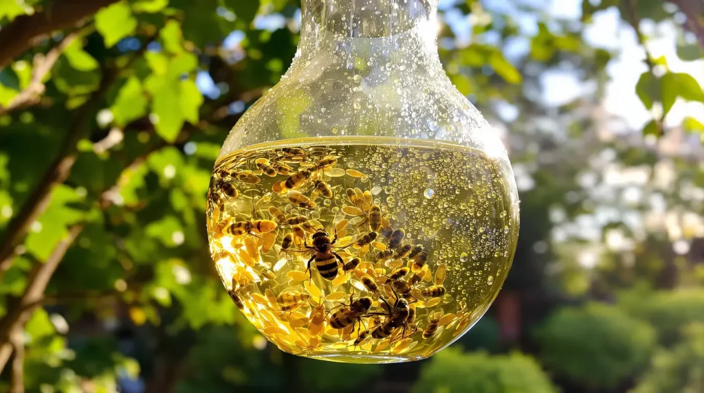 J'ai compté ce que mon piège à frelons a capturé en juin : sur dix insectes piégés, un seul était le frelon que je visais